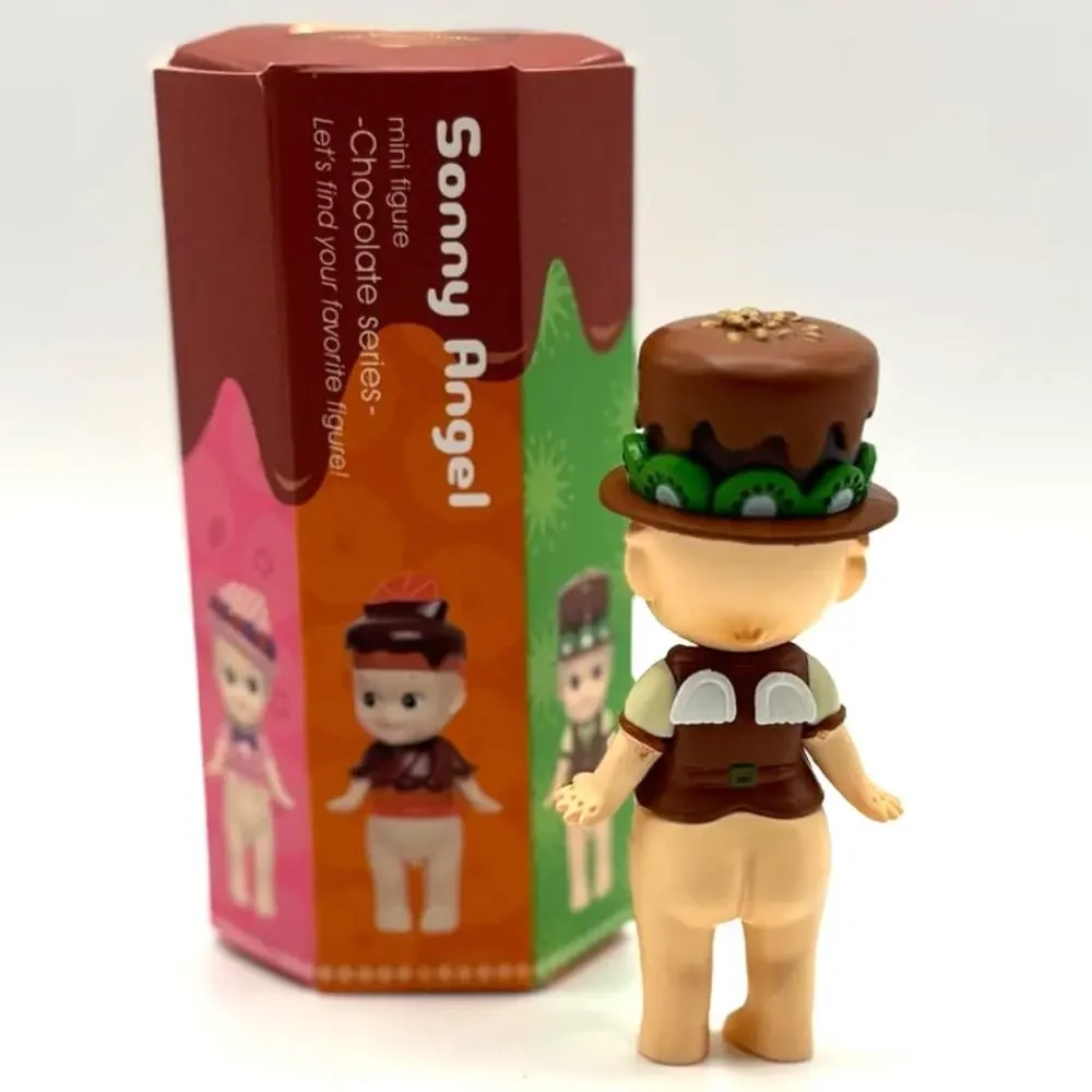 New Kawaii Cupid Angel Mini Figure in Kiwi Chocolate Costume, Cute Toy, Gift